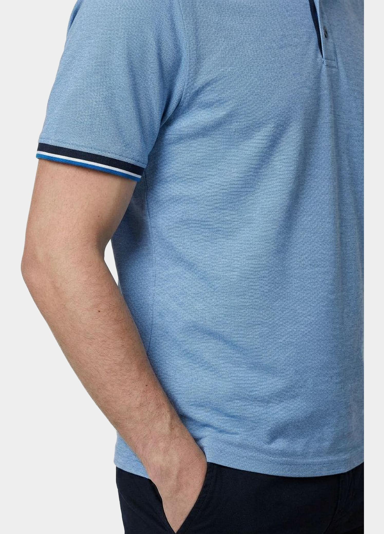 Casamoda Polo korte mouw Blauw Polo 2-tone PQ 126320101/145