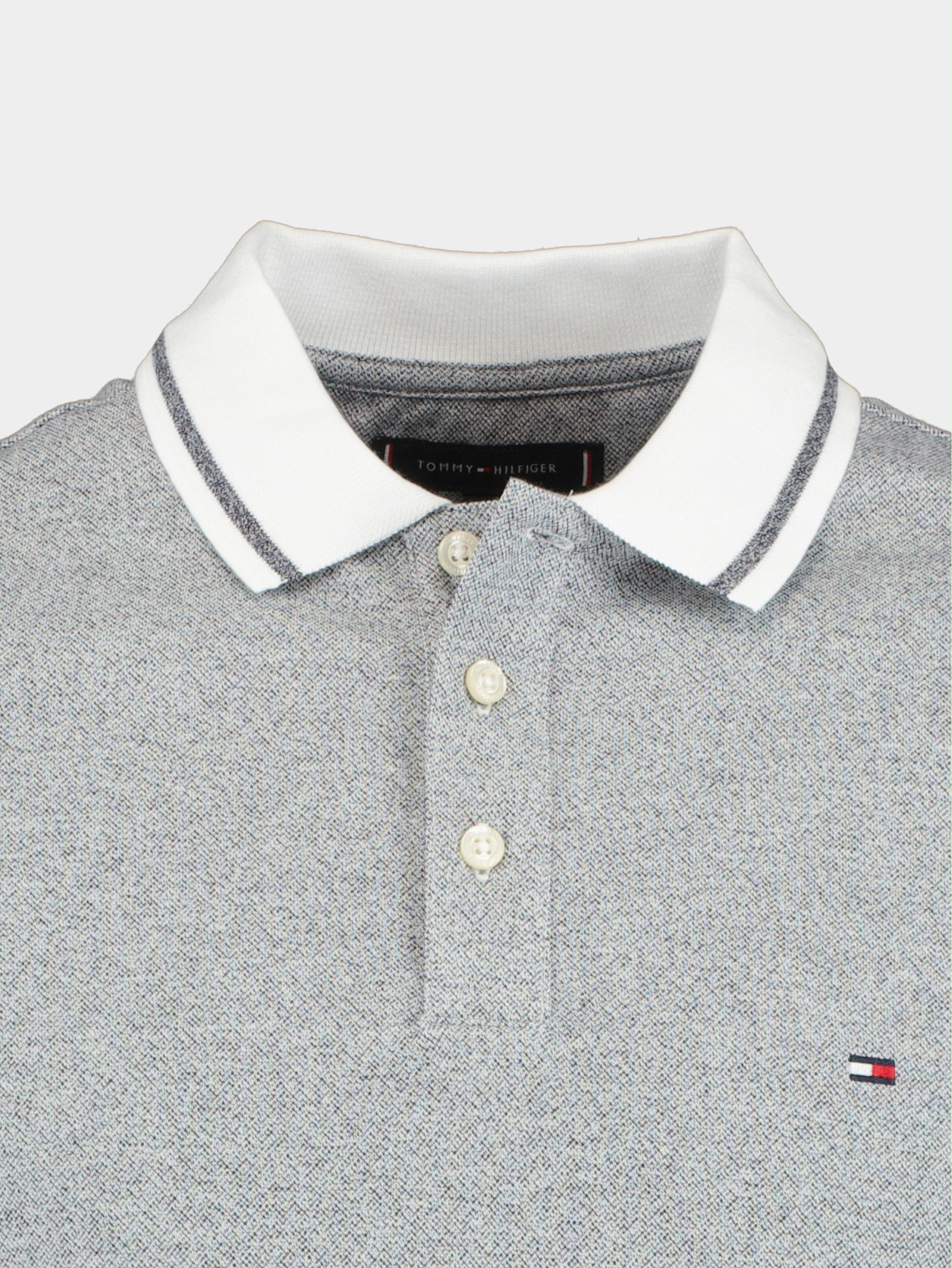Tommy Hilfiger Polo korte mouw Wit Pretwist mouline tip MW0MW30780/YBR