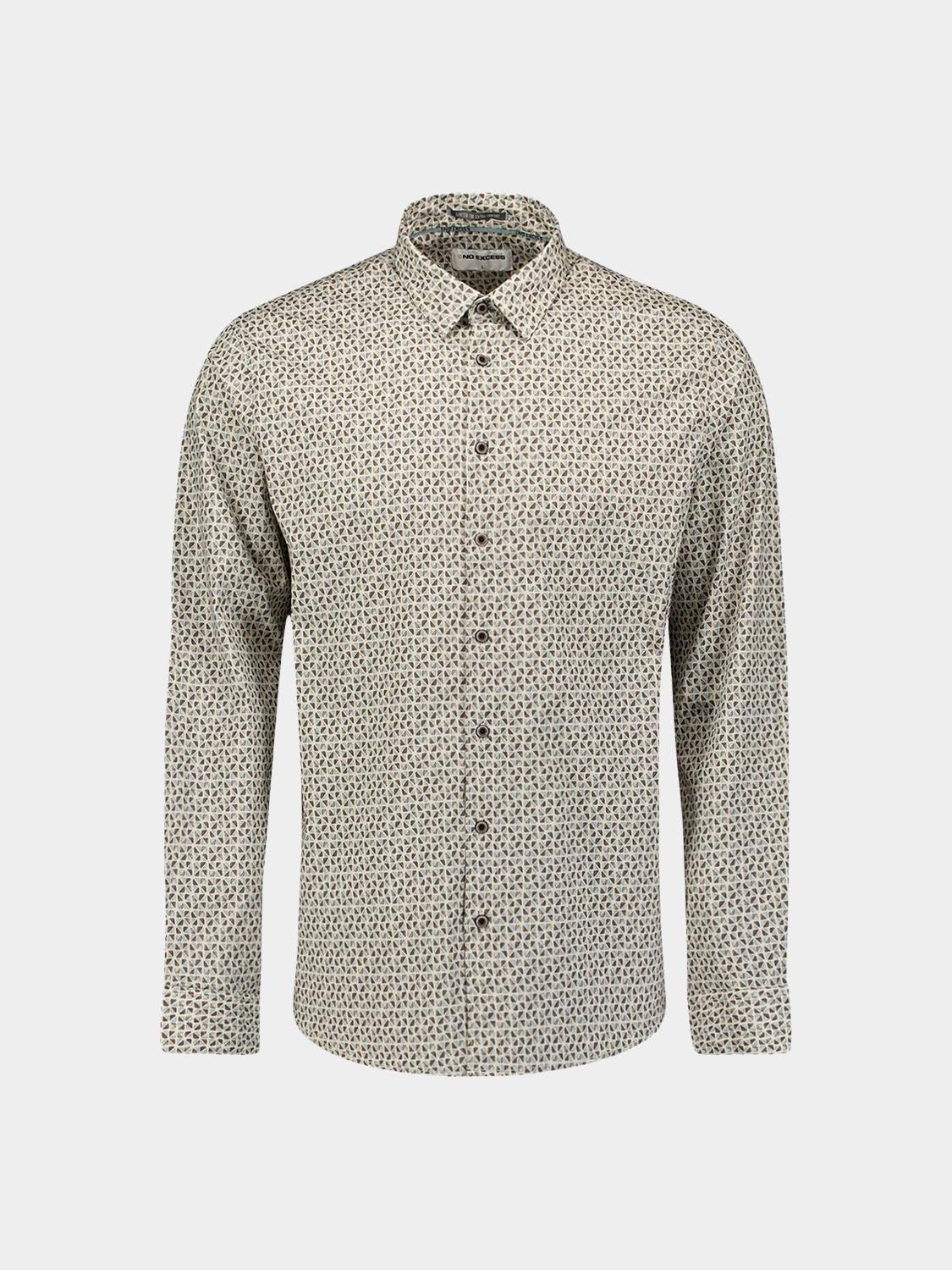 No Excess Casual hemd lange mouw Bruin  29430921/044