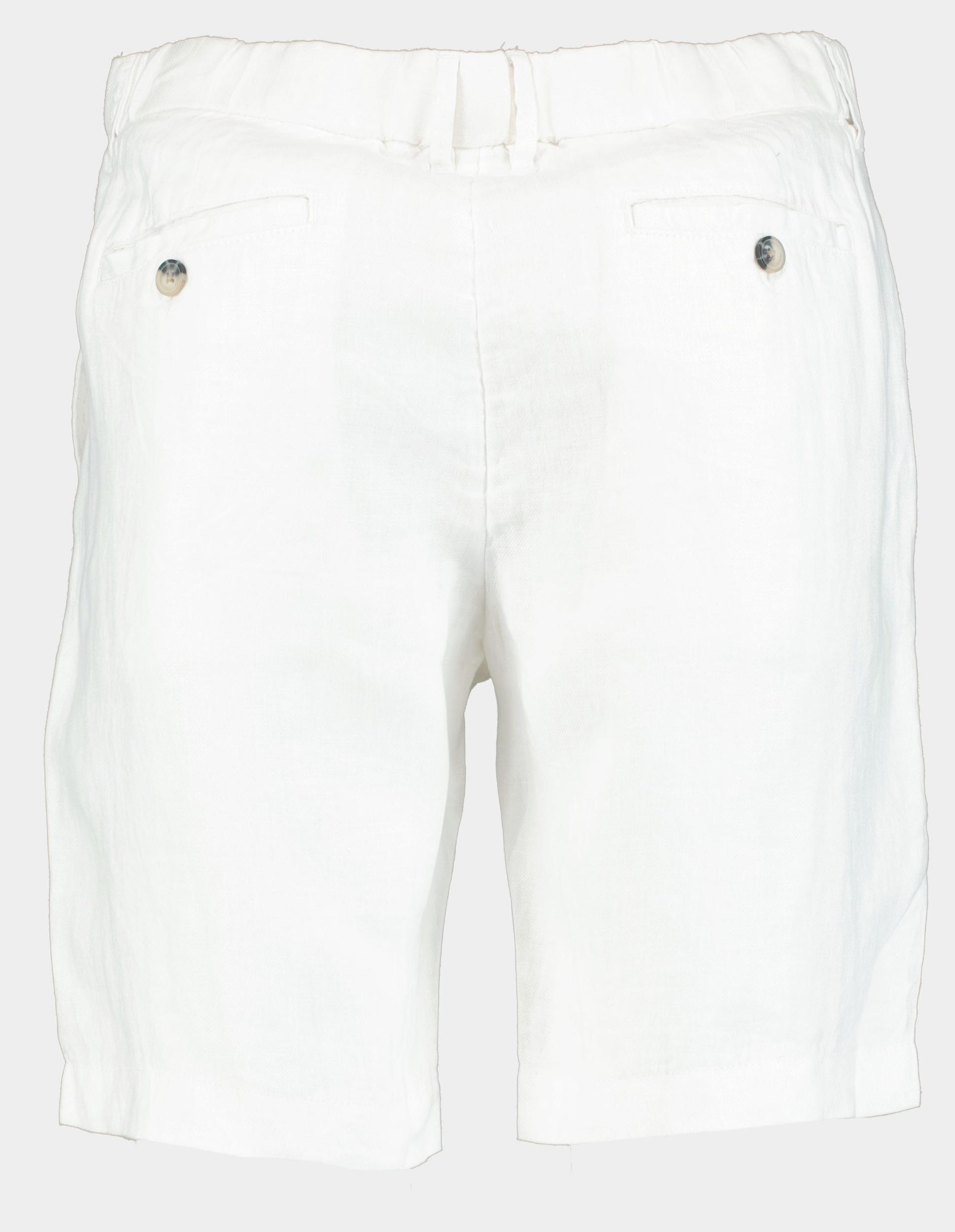 Blue Coast Korte Broek Wit 100% linnen 502/0000 blanco