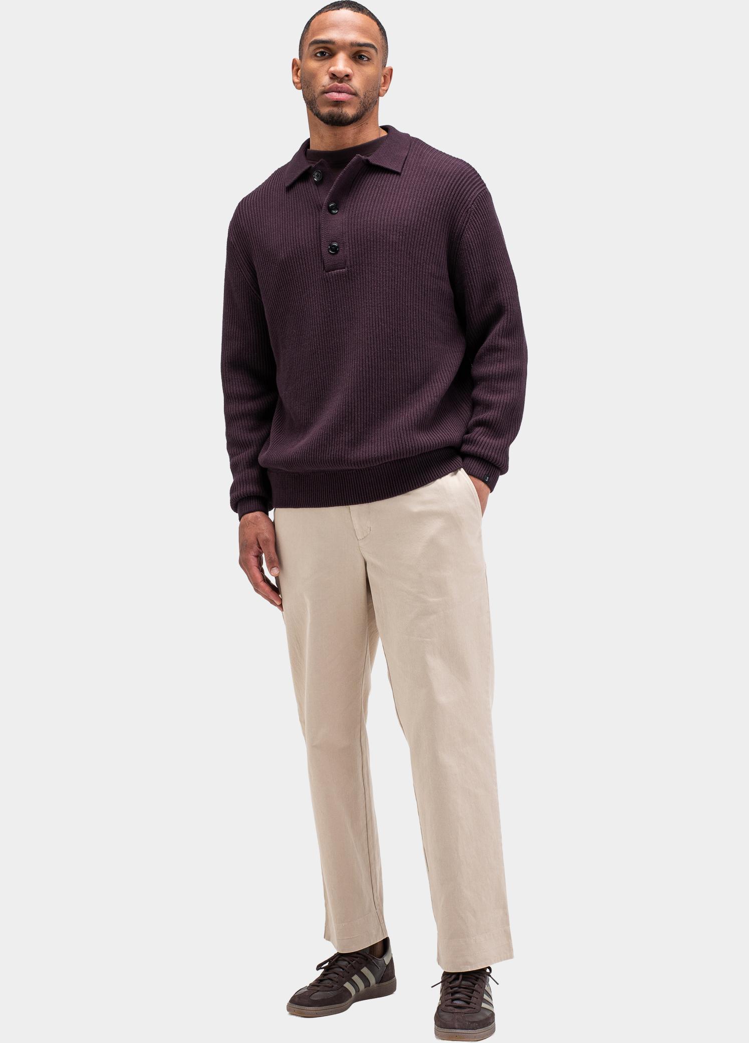 Butcher of Blue Polo lange mouwen heren Rood Galway M2626033/845