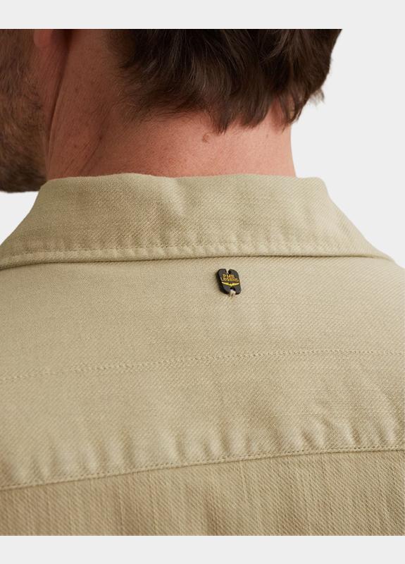 PME Legend Casual hemd korte mouw Groen Short Sleeve Shirt Slub Twill PSIS2604230/6001