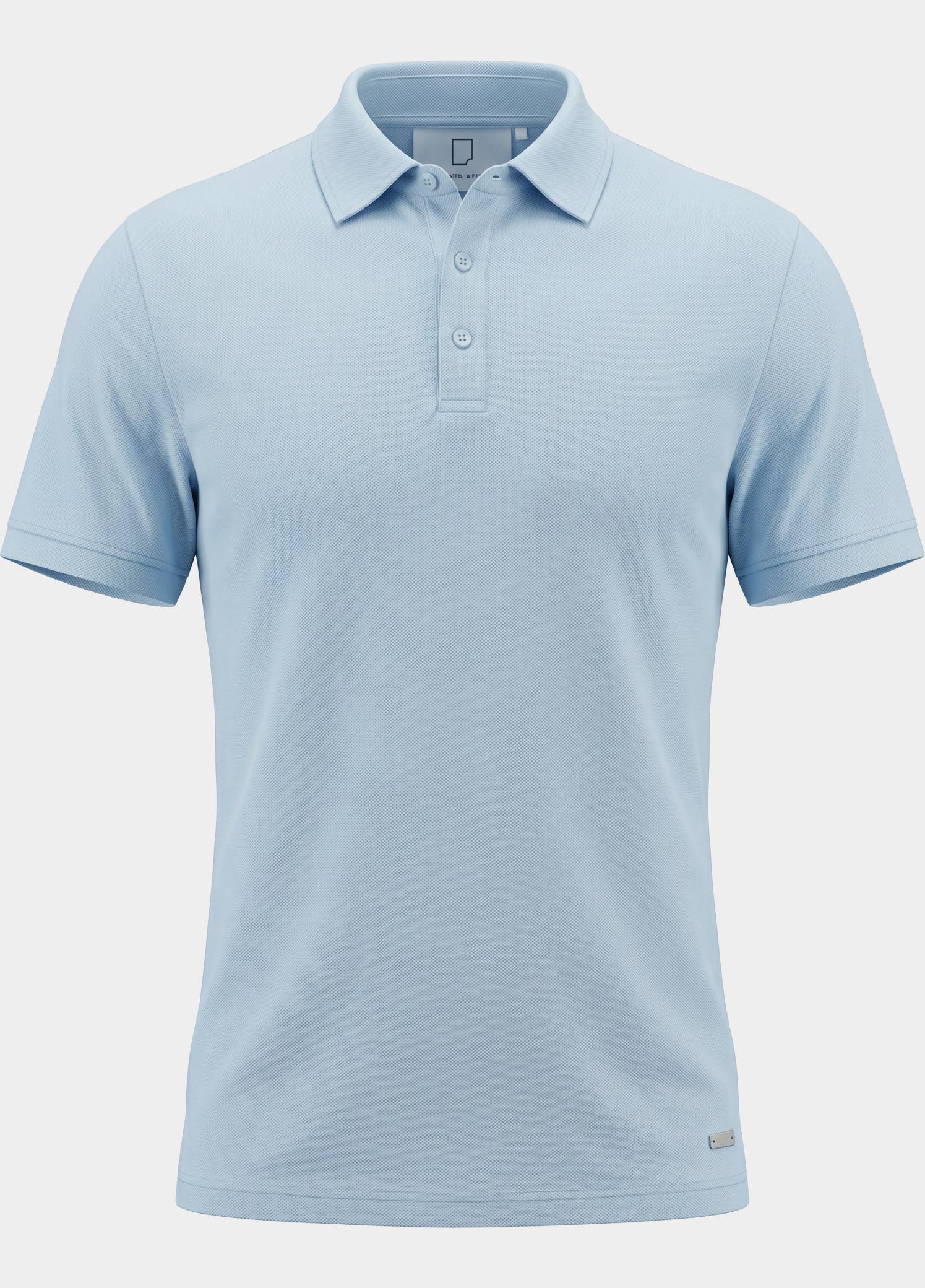 Born With Appetite Polo heren Blauw Arto Polo BWA25108AR22/210 light blue