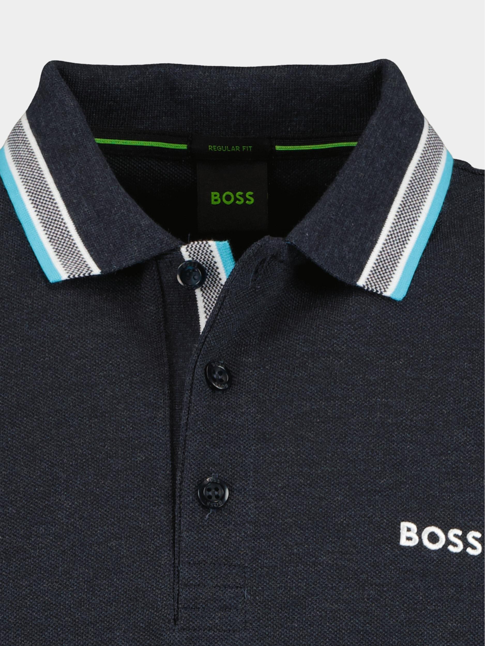 BOSS Green Polo korte mouw Blauw Paddy 10241663 01 50468983/414