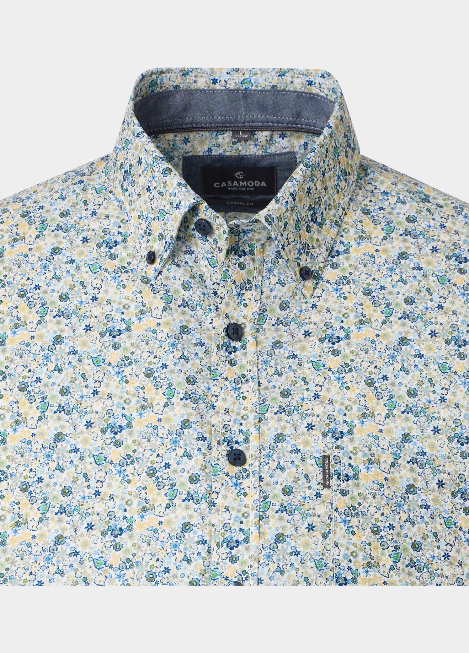 Casamoda Casual hemd korte mouw Groen B.D. Casual Fit 1/2Arm_ 126131321/300
