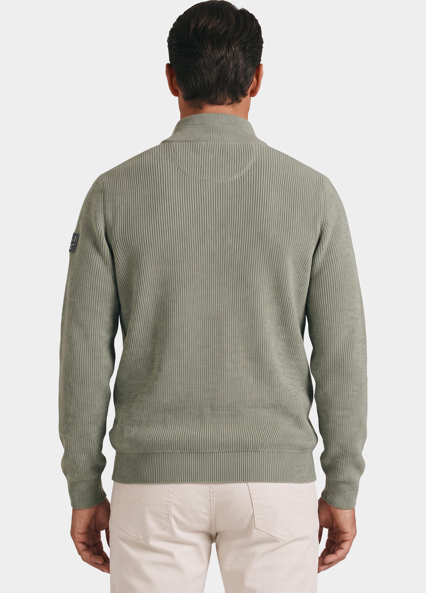 Casamoda Half Zip Groen Stricktroyer 126280020/336