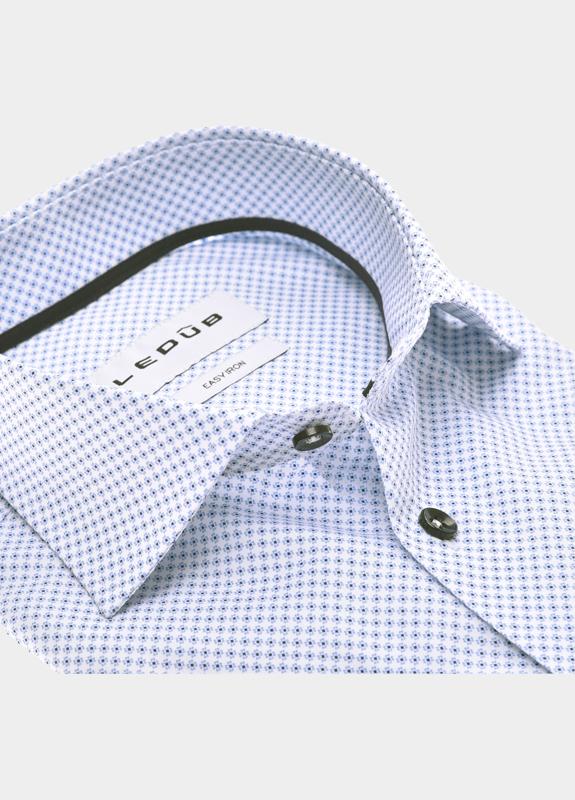 Ledub Business hemd korte mouw Blauw  0702001/140-196-000