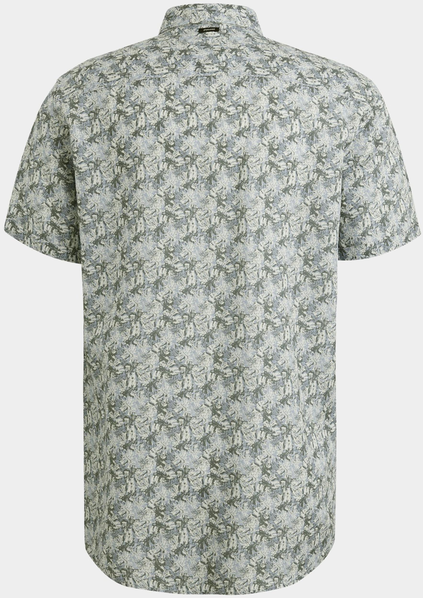Vanguard Casual hemd korte mouw Blauw Short Sleeve Shirt Printed Te VSIS2503232/7004