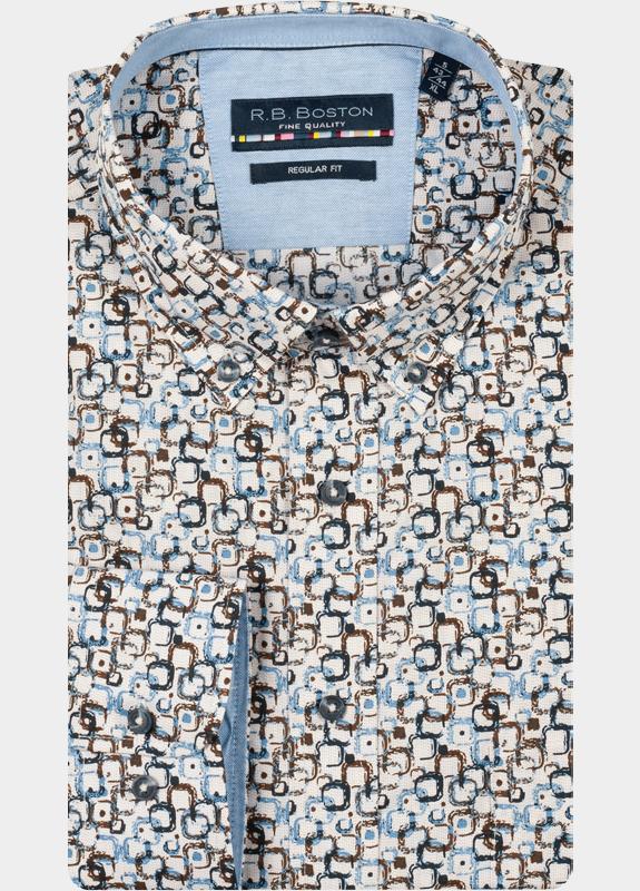 R.B. Boston Casual hemd lange mouw Beige Franklin LS Button Down 527670/824