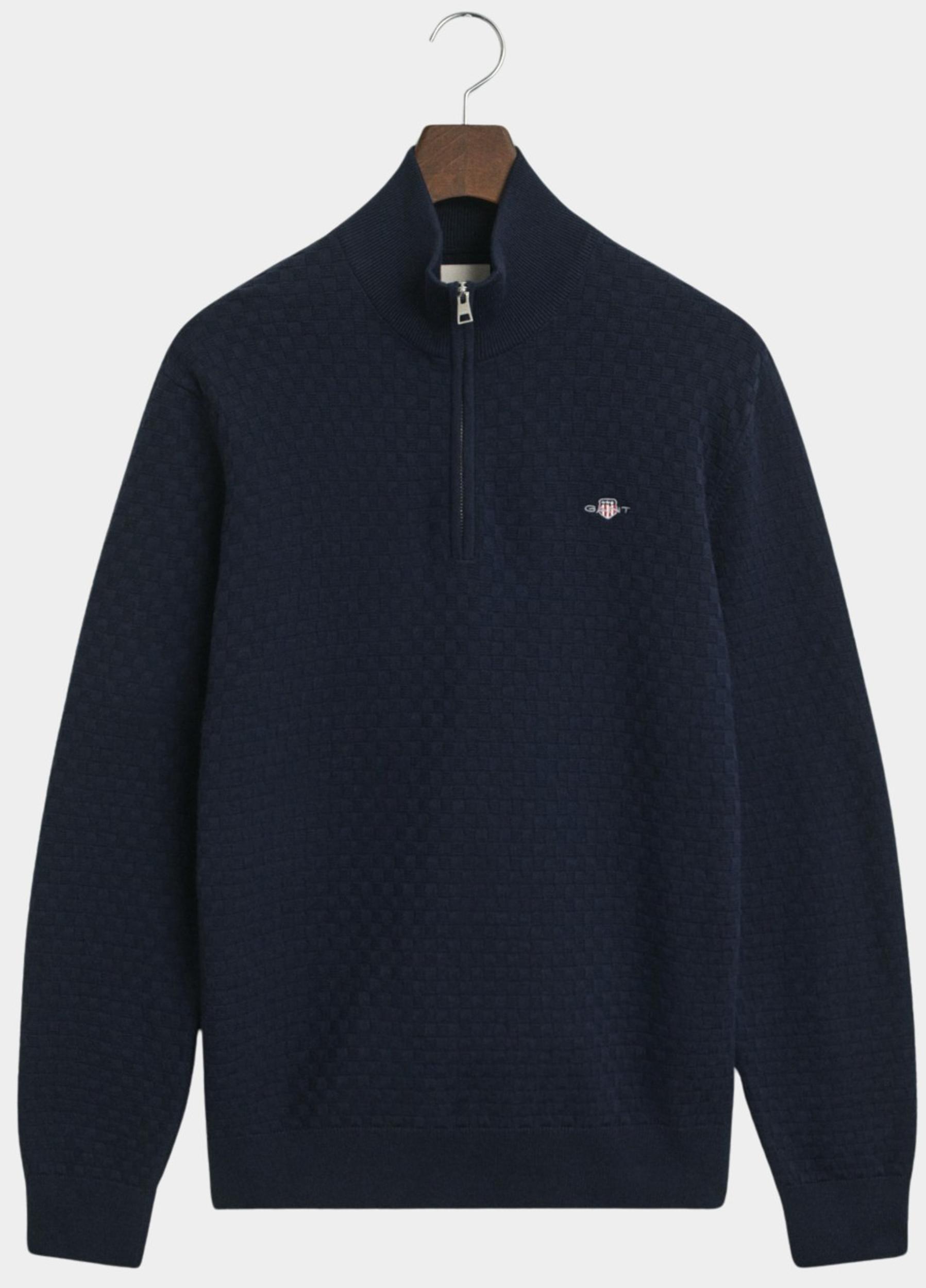 Gant Half Zip Blauw Micro Texture HZ 8030262/433