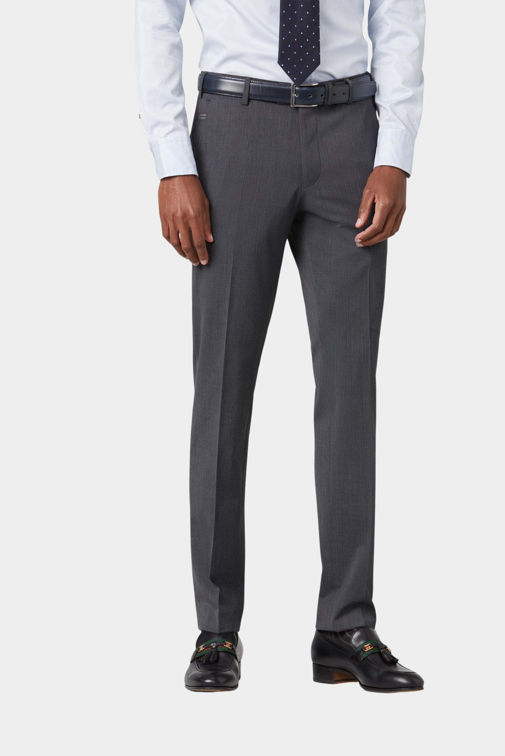 Meyer Wollen Pantalon Grijs pantalon bonn antraciet mf 1029250000/07